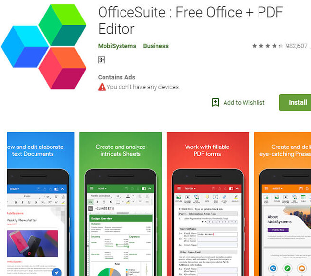 Ứng dụng OfficeSuite: Free Office + PDF Editor