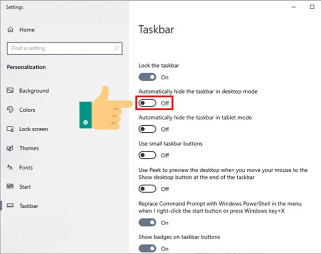 Cách ẩn và hiện thanh Taskbar trên Win 10 rất dễ dàng