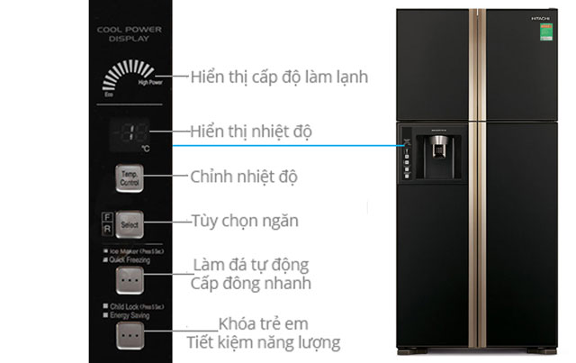 Cách điều chỉnh nhiệt độ tủ lạnh Hitachi Inverter
