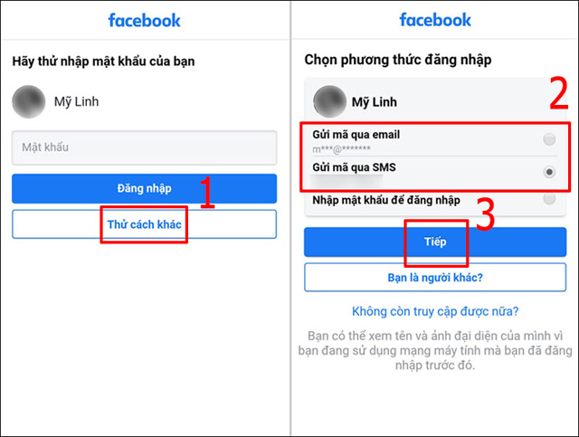 cách lấy lại mật khẩu facebook không cần email