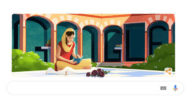 Bức ảnh google Doodle vẽ vinh danh Amrita Pritam