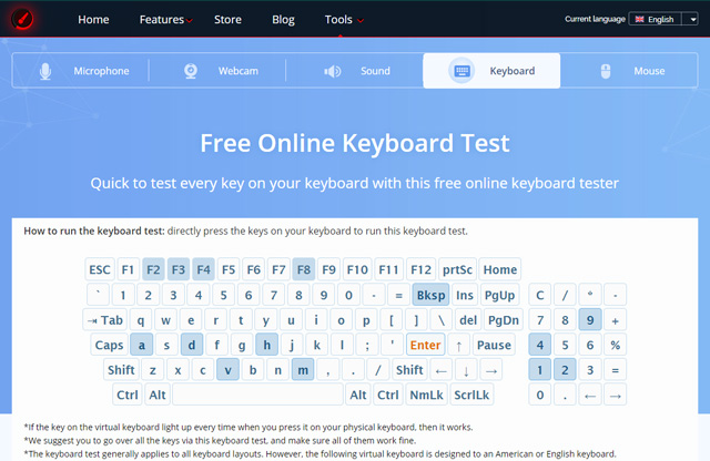 phần mềm keyboard test online