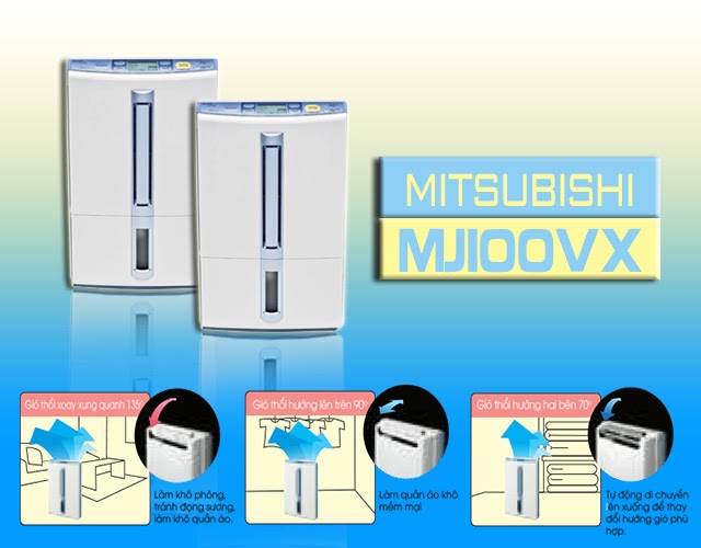 Máy hút ẩm nội địa Nhật Bản Mitsubishi MJ100VX
