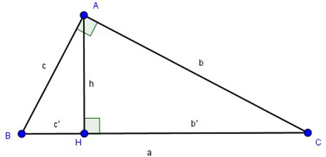 tính chất đường cao trong tam giác vuông