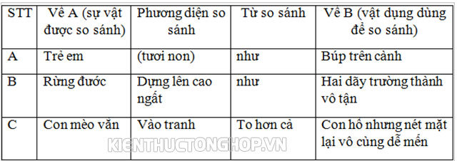 kết quả của phép so sánh là gì