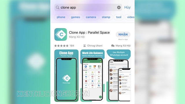 cách nhân đôi ứng dụng trên điện thoại bằng app Clone App