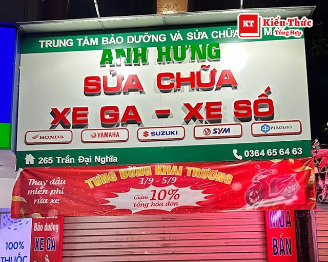 Tiệm sửa xe anh Hưng 