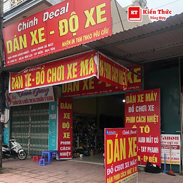Dán xe Chính decal 