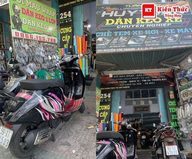 Dán decal xe máy quận 10 Tuấn Decal uy tín, bền lâu