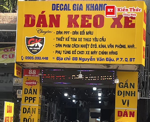 Dán keo xe Gia Khang