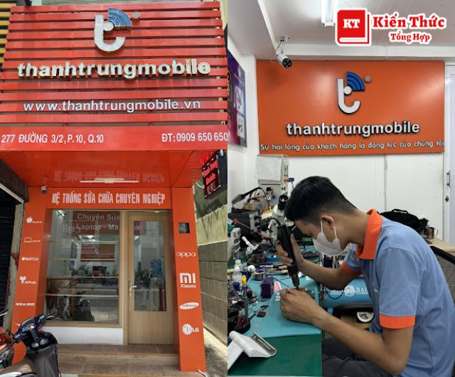 Sửa chữa điện thoại Quận 10 Thành Trung Mobile tận tâm