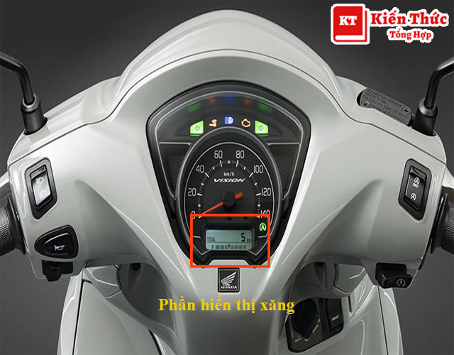 Vị trí hiển thị mức xăng còn trong bình